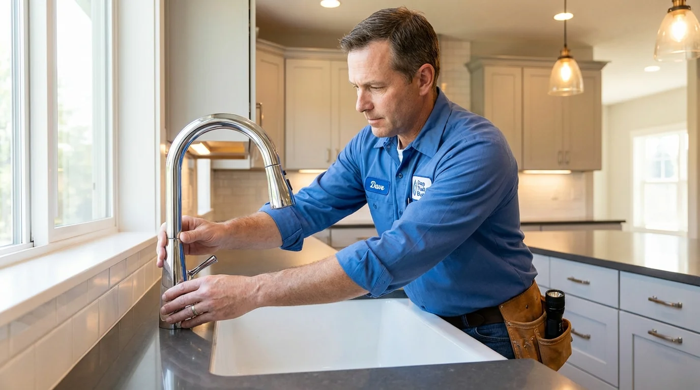 Kitchen faucet installation by Johns Plumbing LLC in Morganton